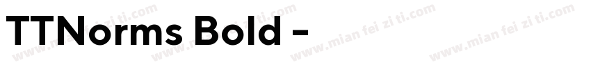 TTNorms Bold 粗体字体转换